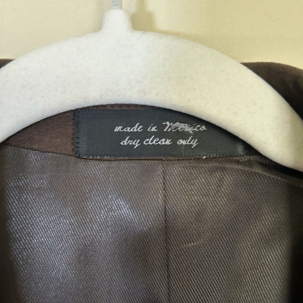 Gianfranco Ruffini Three Button Solid Brown Suede… - image 5